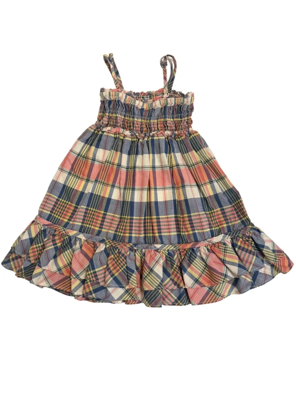 Ralph Lauren Plaid Smocked Sundress